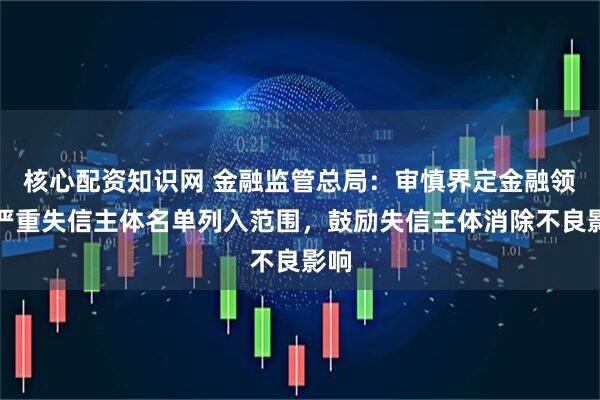 核心配资知识网 金融监管总局：审慎界定金融领域严重失信主体名单列入范围，鼓励失信主体消除不良影响